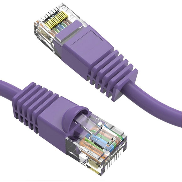 Axiom 18-inch Cat6 550mhz Patch Cable Clear-snagless Universal Boot (purple)