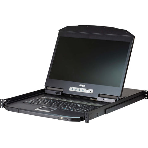 Aten 19in Wide Screen 8-port Lcd Kvm Switches; 1366 X 768 @ 60 Hz; 5 Ms; 0.3 Mm X 0.3
