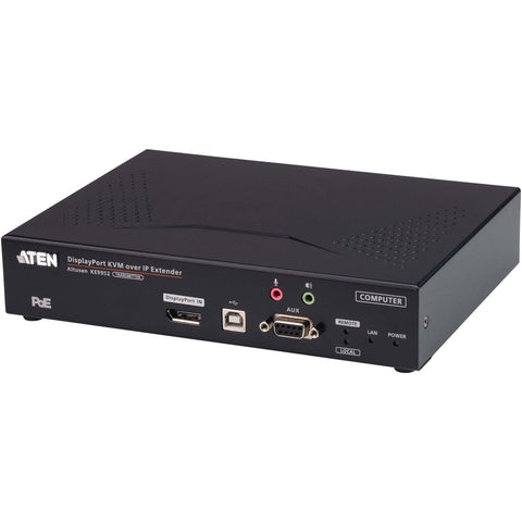 Aten 4k Displayport Single View Kvm Over Ip Transmitter W/audio/serial/sfp Fiber/poe