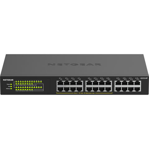Netgear Gs324p 24-port Gigabit Ethernet Unmanaged Poe+ Switch With 190w Poe Budget And 1
