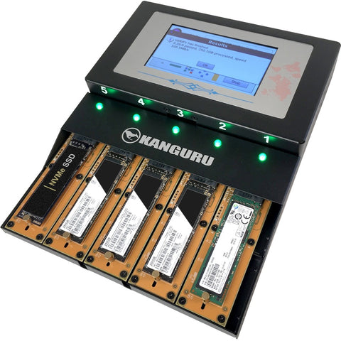 Kanguruclone 1 To 4 M.2 Nvme Ssd Duplicator With 4.3 Touchscreen, 12gb/min - 1 Y