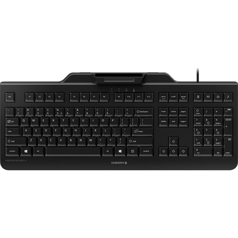 Cherry Americas Llc Black Usb Keyboard With Smart Card Reader. Us Intl. 104+4 Key Position Layout. T