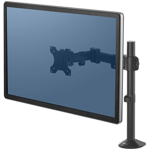 Fellowes, Inc. Single Monitor Arm Elevates Your Screen Off The Desk To Eliminate Clutter. Set U