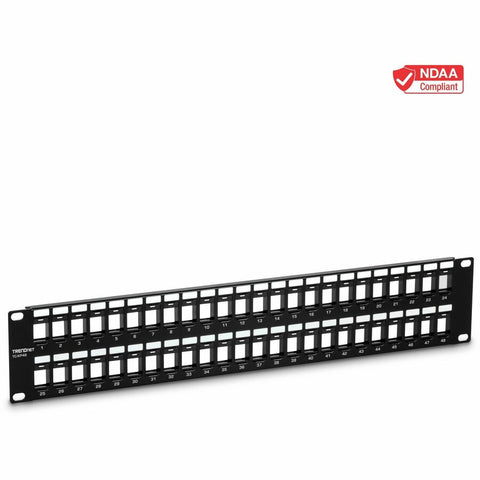 Trendnet Inc Trendnets 48-port Blank Keystone 2u Patch Panel, Model Tc-kp48, Is Designed For