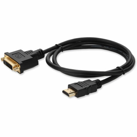 Add-on 3ft Hdmi/dvi-d M/f Black Adapter Cbl