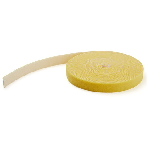 Startech 50ft Bulk Roll Of Yellow Hook And Loop Tape 3/4in (19mm) Wide - Cut To Needed Le