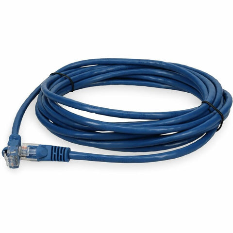 Add-on 15ft Blue Cat 5e Pvc Ethernet Cable Snagless Bubble Boot Rj-45 M/m