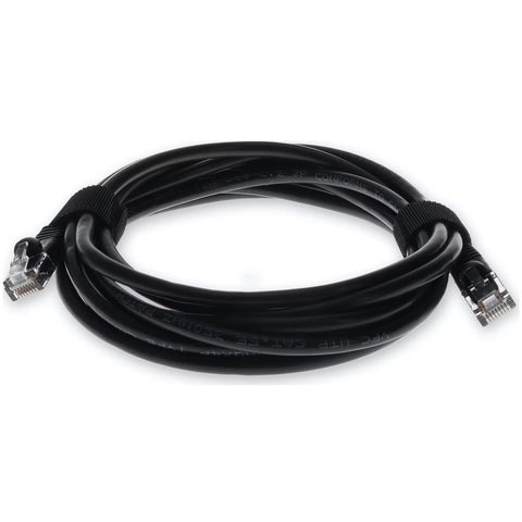 Add-on 6ft Black Cat 5e Pvc Ethernet Cable Snagless Bubble Boot Rj-45 M/m