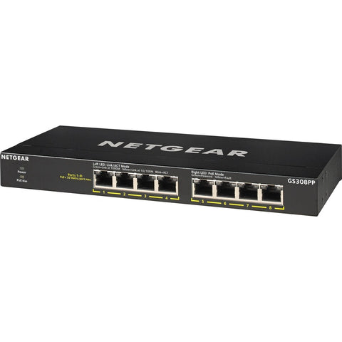 Netgear Switch - Gs308pp - Desktop - Wired - 1gbps - Networking / Ports Qty: 8 - Gigabit