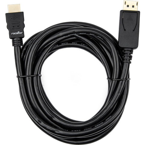 Rocstor Premium Displayport To Hdmi Converter Cable M/m - 6 Ft (2m) - Compatible With Dp