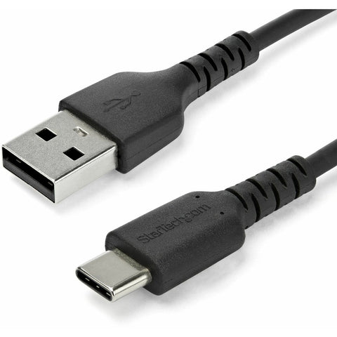 Startech Usb A To Usb C Charging Cable W/ Aramid Fiber Sheltering The Heavy Duty Cord Fro