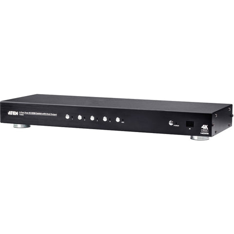 Aten 4-port True 4k Hdmi Switch With Dual Output