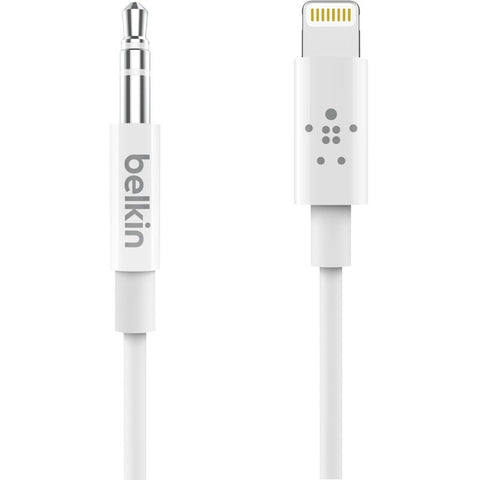 Belkin International Inc Cable, M/m,ltg To 3.5mm,3 ,white