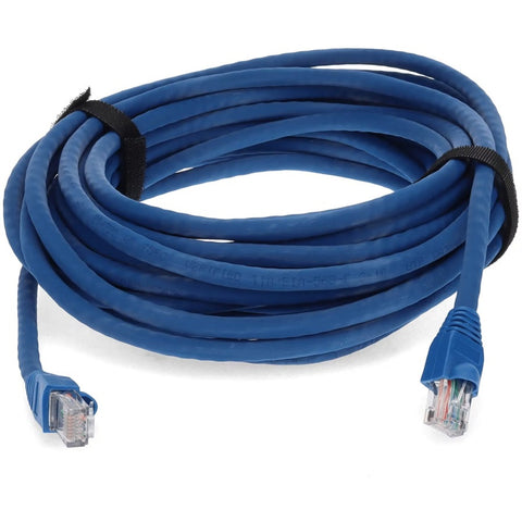 Add-on Addon 15ft Blue Cat 6a Pvc Ethernet Cable Snagless Bubble Boot Rj-45 M/m