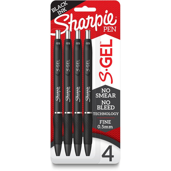 Dymo Sharpie Gel 0.5mm 4ct Black