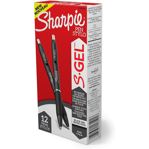 Dymo Sharpie Gel 0.5mm 12ct Box Black