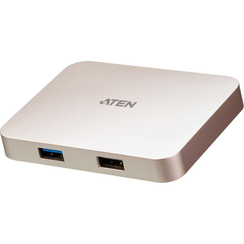 Aten Usb-c 4k Ultra Mini Dock With Power Pass
