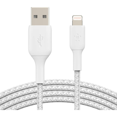 Belkin International Inc Boostcharge Braided Lightning To Usb-a Cable (2m / 6.6ft, White)