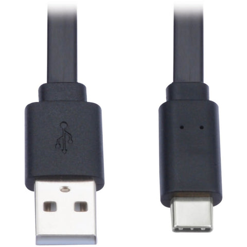 Eaton Tripp Lite Series Usb-a To Usb-c Flat Cable - Usb A Left Connector - Male Left G