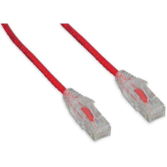 Enet Solutions, Inc. Enet Cat6 Red 6 Foot Slim 28awg With Clear Snagless Molded Boot (utp) Hq Network