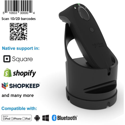 Socket Mobile, Inc. Socketscan S740 Performance Barcode Reader, Black & Black Dock