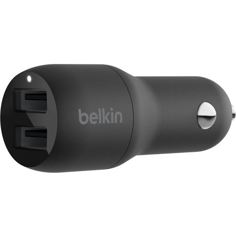 Belkin International Inc Ccb001btbk - Boost Charge Dual Usb-a Car Charger 24w - Dimensions (lxwxh) 1.02in