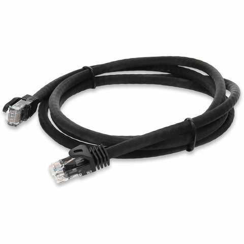 Add-on 10ft Black Cat 6a Pvc Ethernet Cable Snagless Bubble Boot Rj-45 M/m