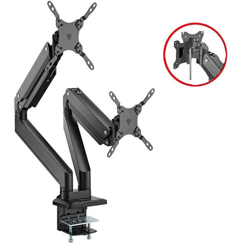 Siig, Inc. Dual Monitor Heavy-duty Premium Aluminum Gas Spring Desk Mount - 17in To 35in, V