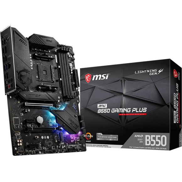 Msi Computer Mpg B550 Gaming Plus,amd B550,black/matt,atx,am4,supports 3rd Gen Amd Ryzen/ 3nd