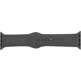 Yale University Silicone Apple Watch Band, 38-40mm,  Charcoal Matte, Classic V1