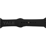Yale University Silicone Apple Watch Band, 42-44mm, Black Matte, Classic V1