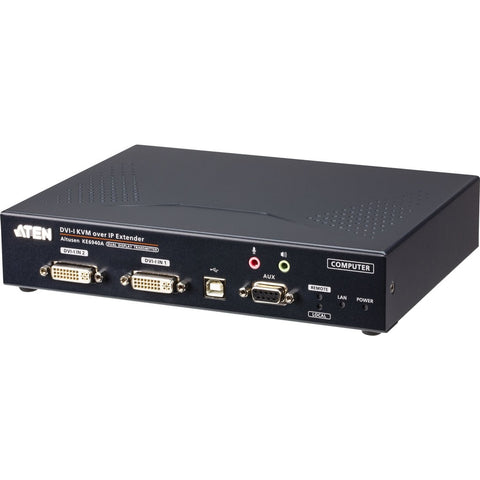 Aten Usb Single Link Dvi-i Dual Display Kvm Over Ip Transmitter With Audio & Serial