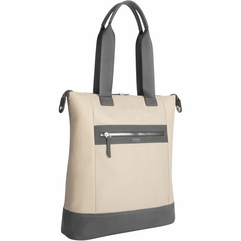 Targus 15 Newport North-south Tote (tan) - Zipped Main Compartment With Protective Crad
