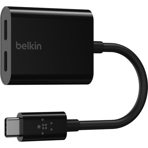 Belkin International Inc Connect Usb-c Audio And Charge Adapter- Usb Type C Right Connector - Male Right