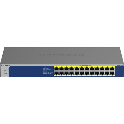 Netgear Switch - Gs524pp-100nas - Desktop,rack-mountable - Wired - 24-10/100/1000mbps Po
