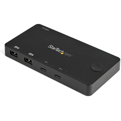 Startech 2 Port Uhd Compact Usb C Kvm Switch - 4k 60hz On 1 Hdmi 2.0 Monitor & Allows Swi