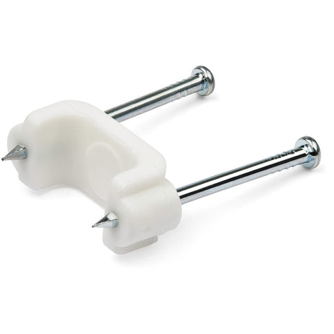 Startech 100 Medium Cable Clips With Nails - Internal Dimensions 0.49inx0.31in - Durable