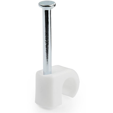 Startech 100 Cable Clips With Nail - For Cables From 0.20-0.28in (5-7mm) - Durable Pe Mat