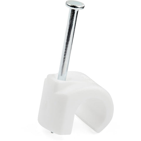 Startech 100 Cable Clips With Nail - For Cables 0.28-0.39in (7-10mm) - Durable Pe Materia