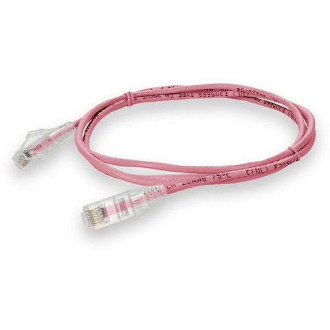 Add-on Addon 3ft Pink Cat6 Slim Utp Pvc Snagless Clear-claw Copper Patch Cable