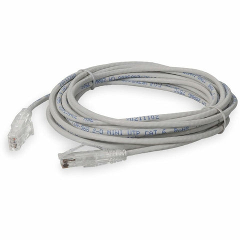 Add-on Addon 14ft White Cat 6 Slim Pvc Ethernet Cable Snagless Clear-claw Rj-45 M/m