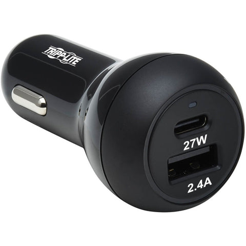 Eaton Tripp Lite Series Dual-port Usb Car Charger With 39w Charging - Usb-c (27w