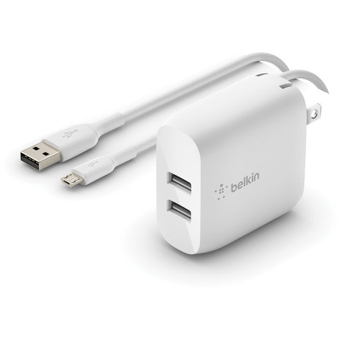 Belkin International Inc Wall Chrg Usba24w + Usba/microb Cbl