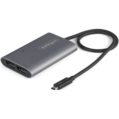 Startech Thunderbolt To Dual Displayport 1.4 Adapter - Dual 4k 60hz/1440p/1080p Or 1x 8k