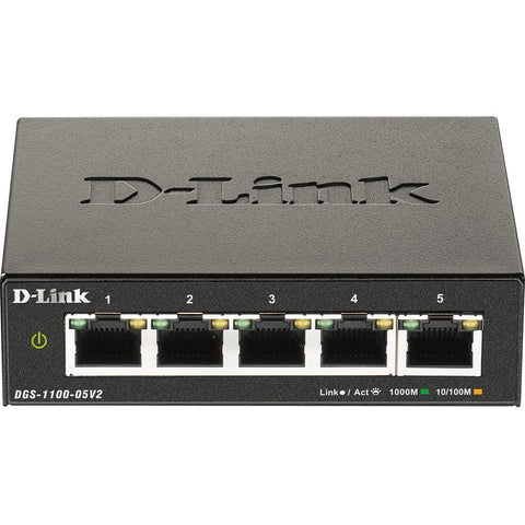 D-link Systems Switch - Dgs-1100-05v2 - Desktop - Wired - 1gbps - Networking / Ports Qty: 5 - G