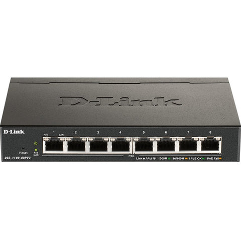 D-link Systems D-link Dgs-1100-08pv2 Is A Smart Managed 8 X 1gb Poe Port.  With Up To 30w Of Po