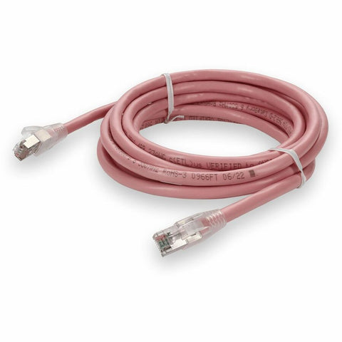 Add-on 10ft Pink Cat6 Stp Pvc Easy Clear Boot