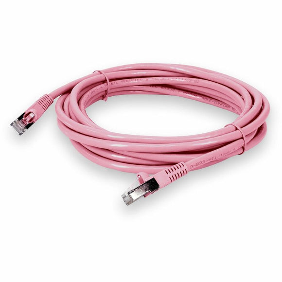 Add-on 50ft Pink Cat6 Stp Pvc Easy Clear Boot