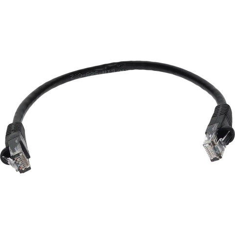 Add-on 10ft Black Cat 6 Pvc Ethernet Cable Snagless Bubble Boot Rj-45 M/m
