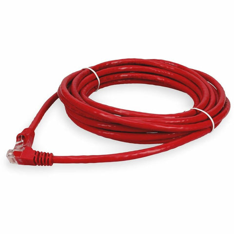 Add-on 15ft Red Cat 6a Pvc Ethernet Cable Snagless Bubble Boot Rj-45 M/m